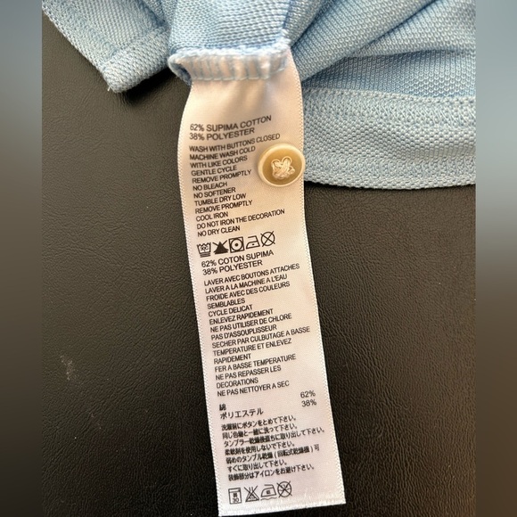 Tommy Bahama Large Men’s Supima Cotton Poly Blend Light Blue Polo - Picture 4 of 6